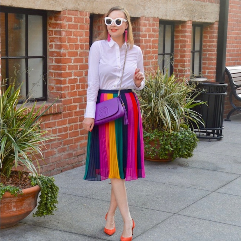 🛍❤️Rainbow Skirt Sz. 00 Avail. NWT 🧡💛💚💙💜 🌈 - Picture 5 of 6